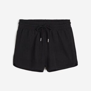 H&M Terry Cotton Black Women's Shorts